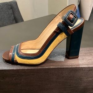 Cole Haan Nike Air Suede and leather sling-back